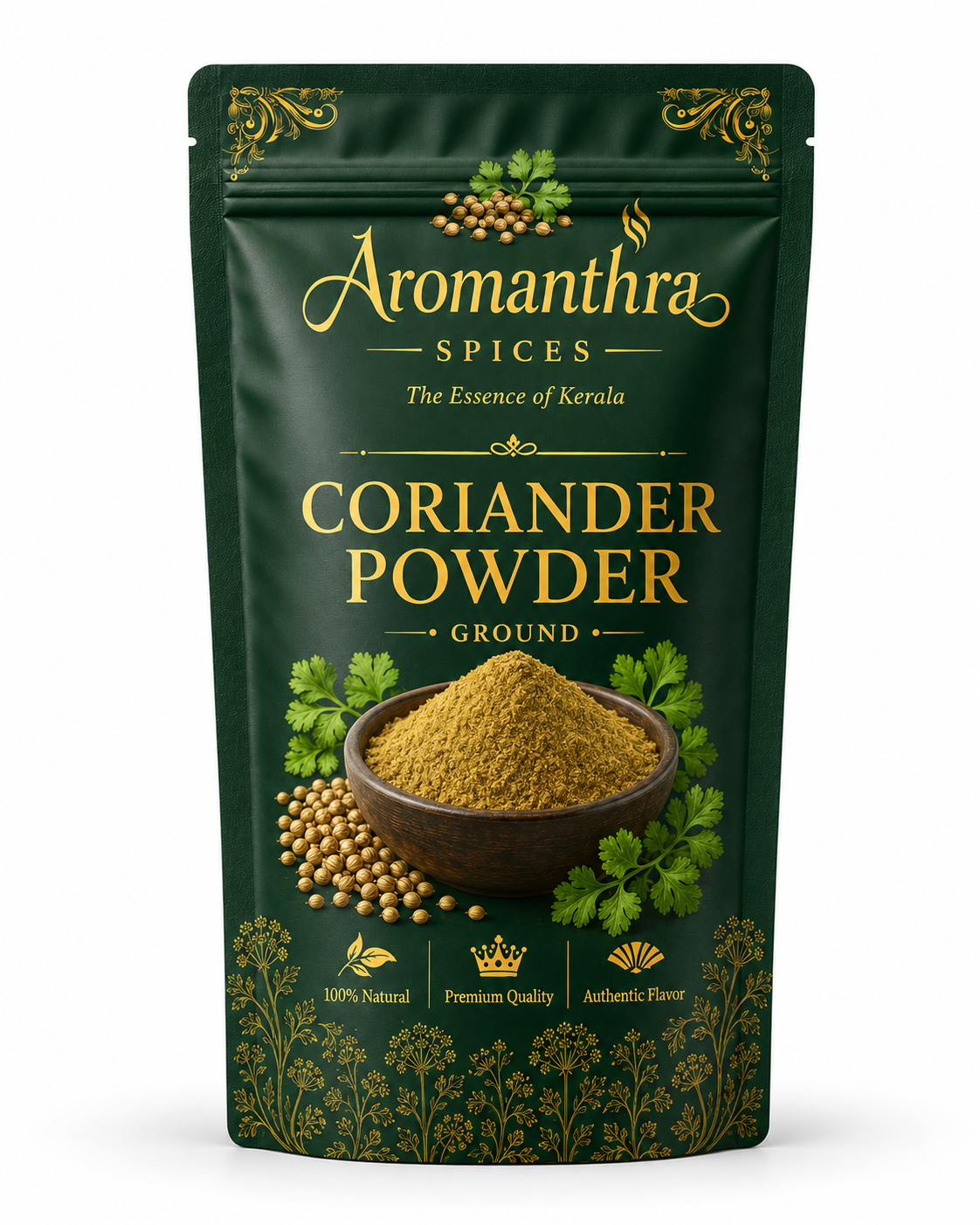Aromora Coriander Powder | 100% Natural Ground Coriander | Kerala Spice