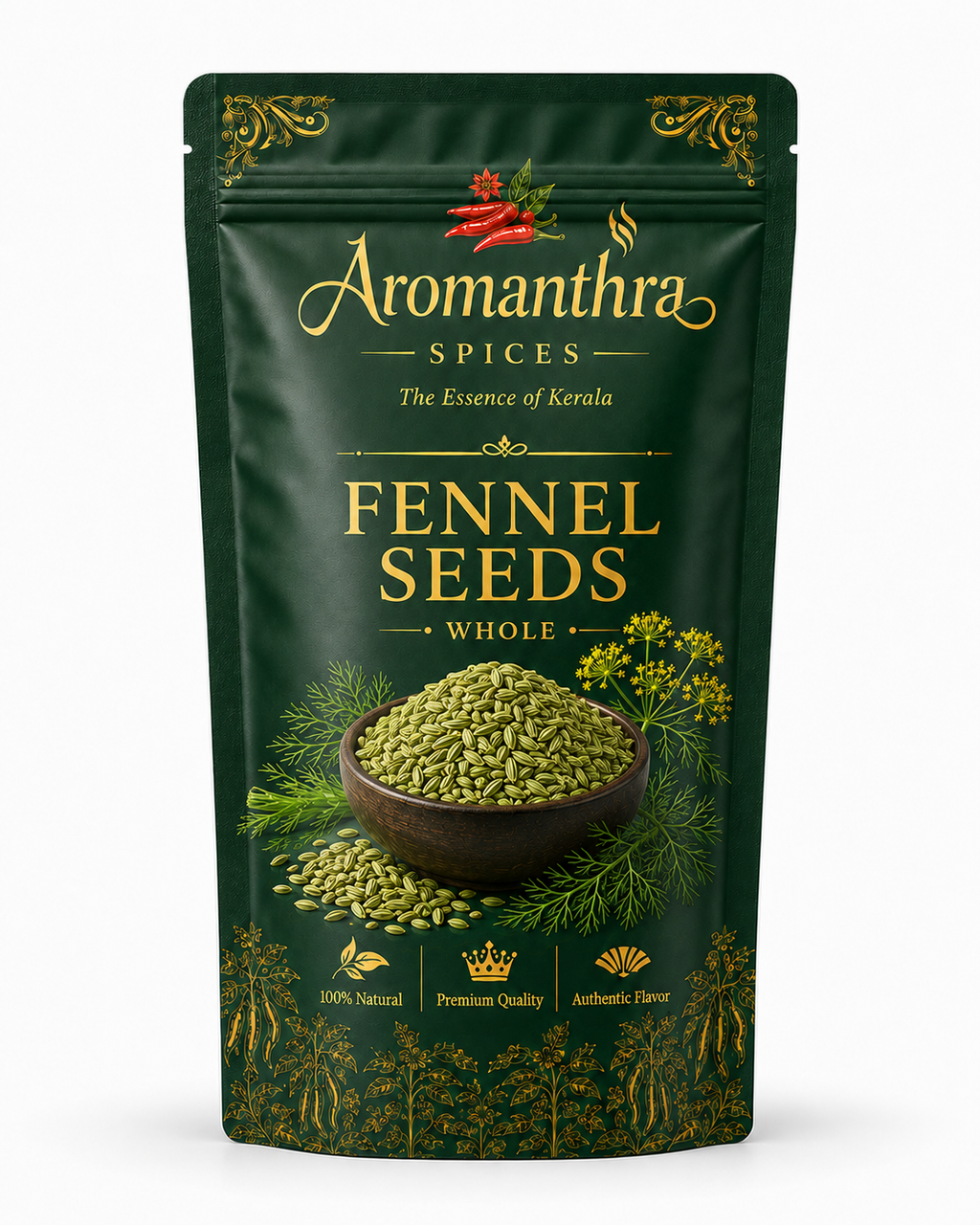 Aromora Fennel Seeds | Whole & Aromatic | Premium Kerala Saunf