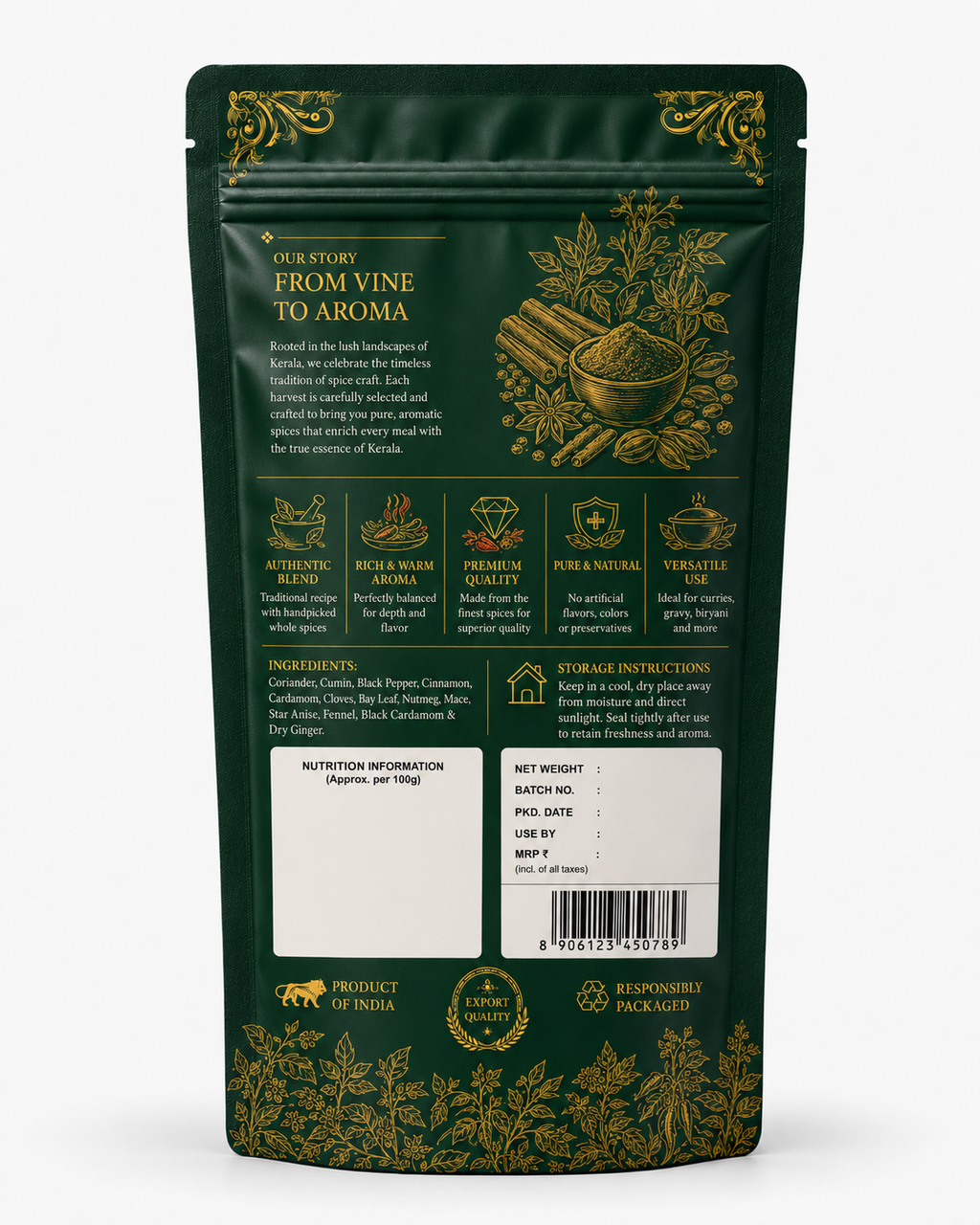 Aromora Garam Masala | Premium Kerala Spice Blend | 100% Natural